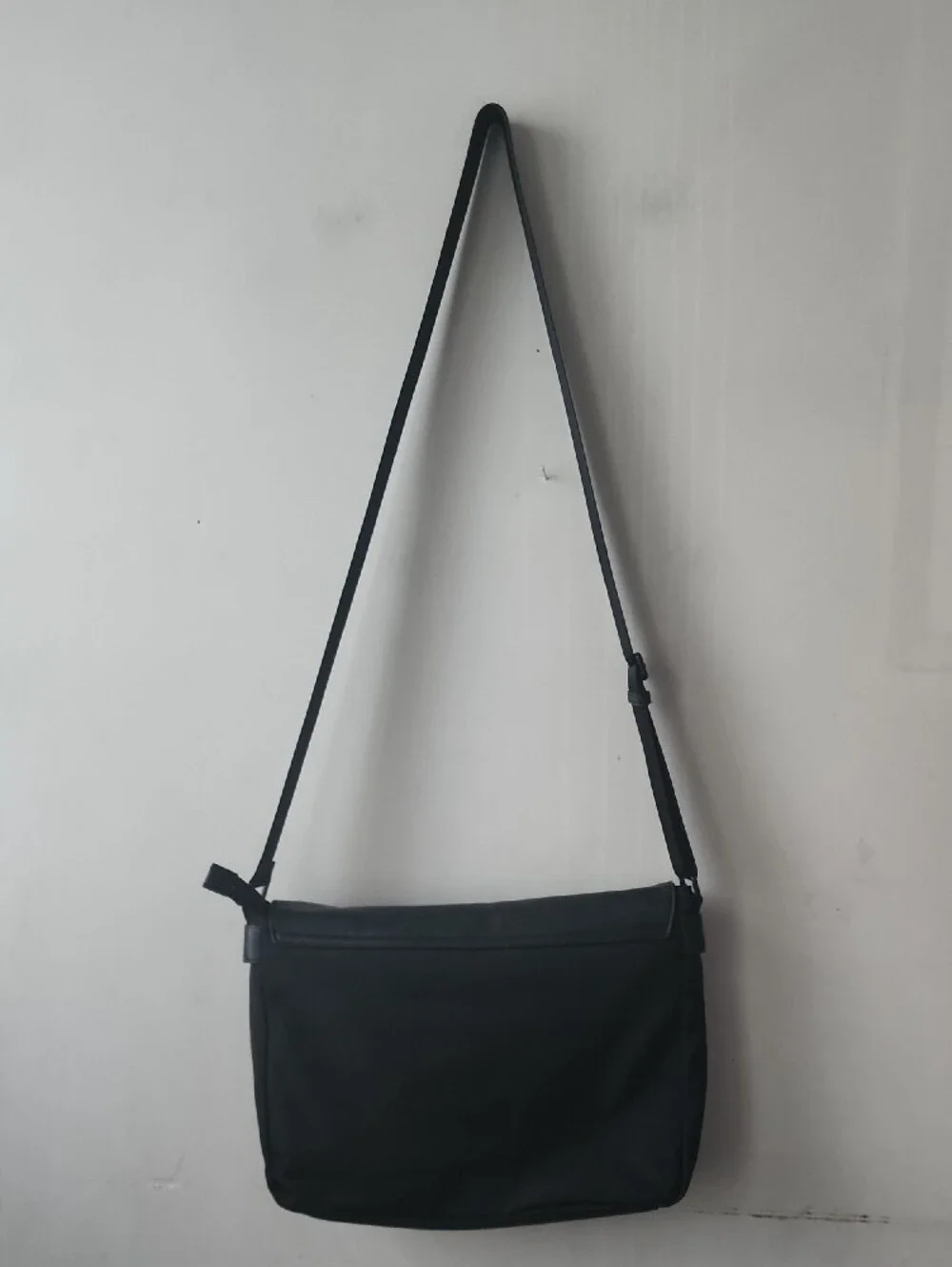 Armani Exchange Black Messenger Bag with Adjustable Shoulder Strap